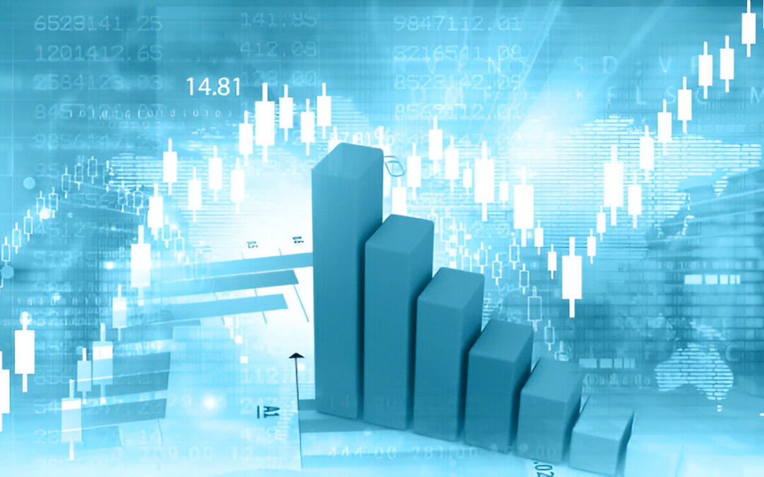 a graph of growth and stock market